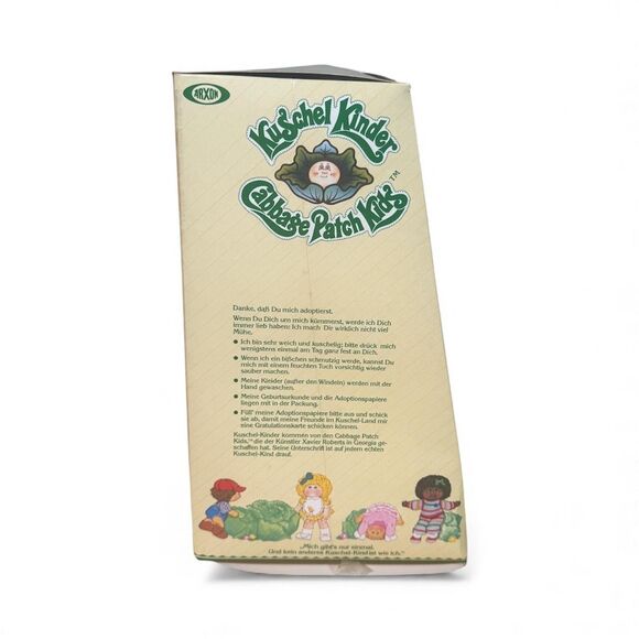 Vtg Kuschel Kinder Cabbage Patch Kids Doll 1983 Arxon Yellow Dress Box German - Picture 4 of 14